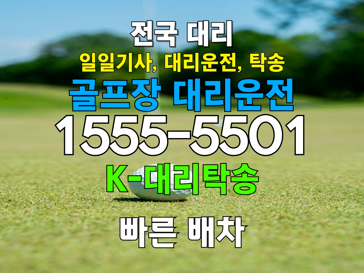 골프장 일일기사 전국 대리운전 비용 – 예약 업체 전화번호